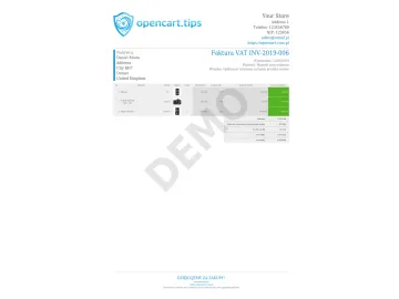 Faktura PDF OpenCart